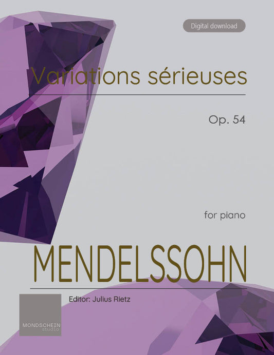 Mendelssohn - Variations sérieuses, Op. 54 (PDF Sheet Music / Digital Download)
