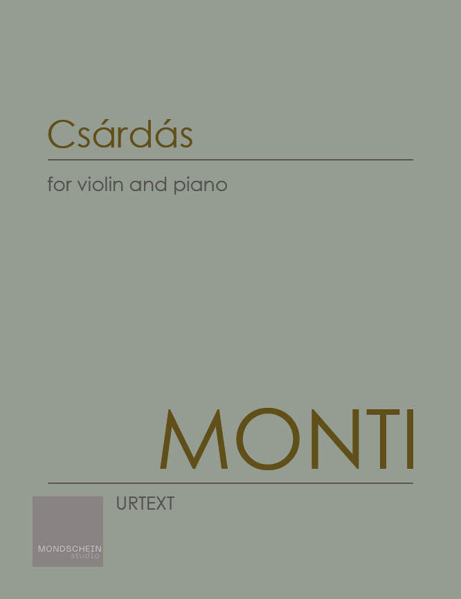 Monti - Csárdás for Violin and Piano (PDF Digital Download | Printed Sheet Music)