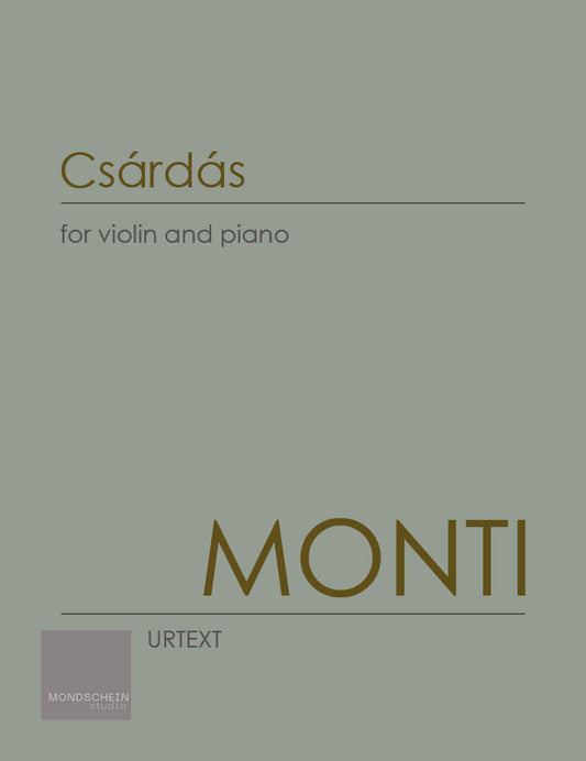 Monti - Csárdás for Violin and Piano (PDF Digital Download | Printed Sheet Music)