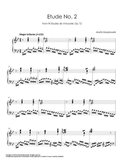Moszkowski - Etude in G minor from 15 Etudes de Virtuosité, Op. 72 No. 2 (PDF Sheet Music / Digital Download)