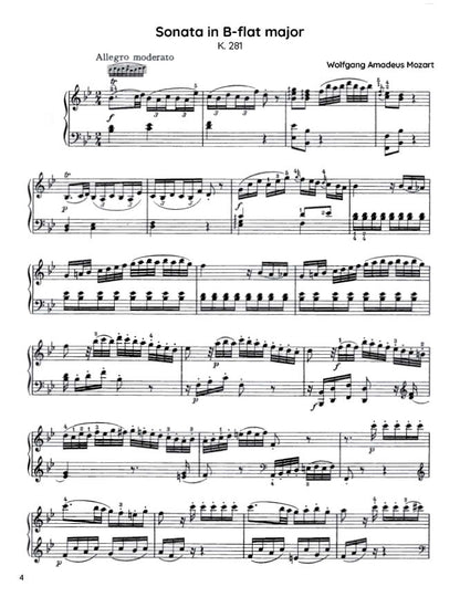 Mozart - Piano Sonata No. 3 in B-flat major, K281 (PDF Sheet Music / Digital Download)
