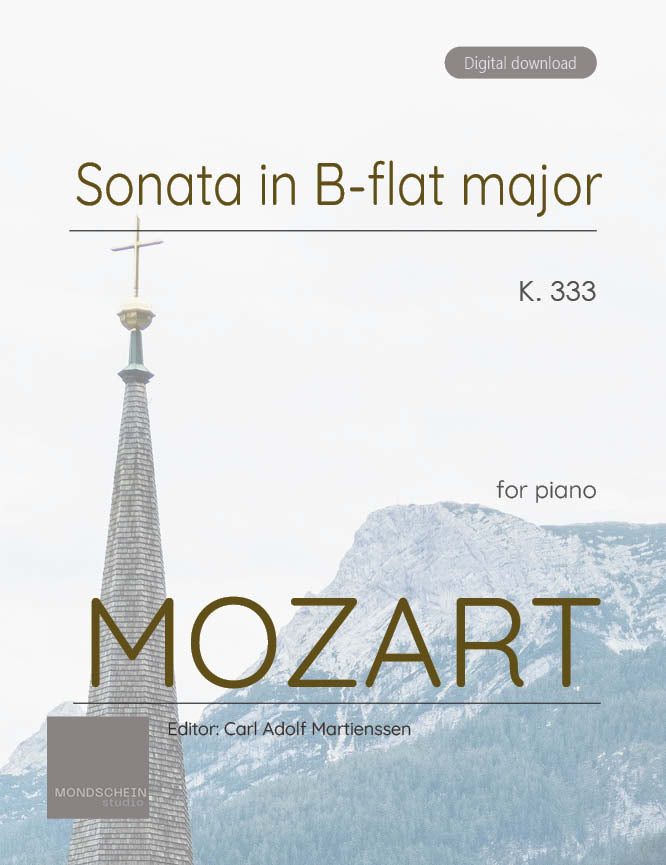 Mozart - Piano Sonata in B-flat major, K333 (PDF Sheet Music / Digital Download)
