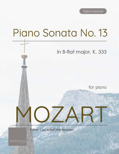 Mozart - Piano Sonata No. 13 in B-flat major, K333 (PDF Sheet Music / Digital Download)
