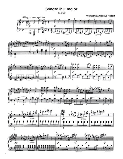 Mozart - Piano Sonata in C major, K309 (PDF Sheet Music / Digital Download)