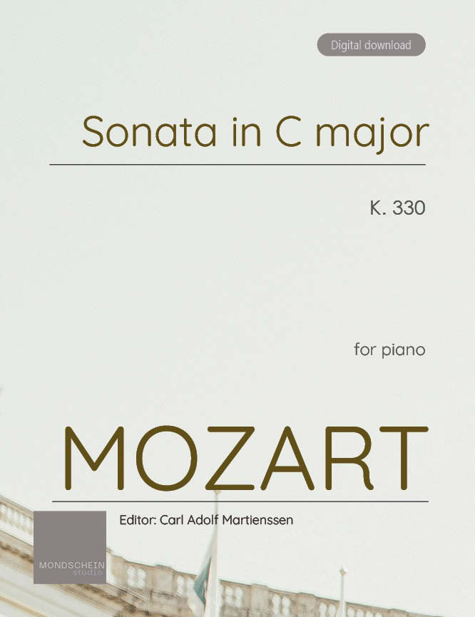 Mozart - Piano Sonata in C major, K330 (PDF Sheet Music / Digital Download)