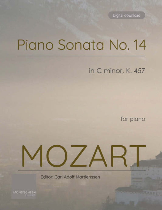 Mozart - Piano Sonata No. 14 in C minor, K457 (PDF Sheet Music / Digital Download)