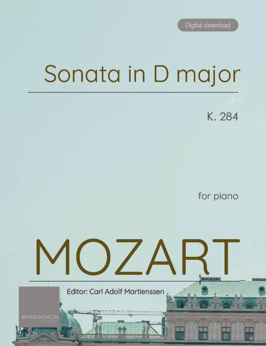 Mozart - Piano Sonata in D major, K284 (PDF Sheet Music / Digital Download)