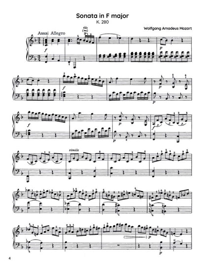 Mozart - Piano Sonata No. 2 in F major, K280 (PDF Sheet Music / Digital Download)
