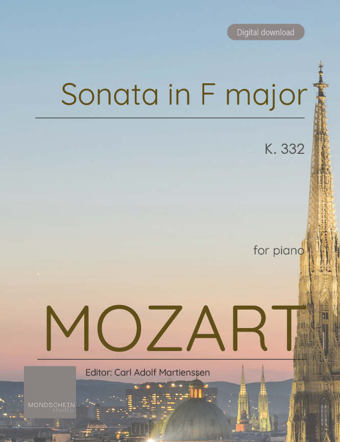 Mozart - Piano Sonata in F major, K332 (PDF Sheet Music / Digital Download)