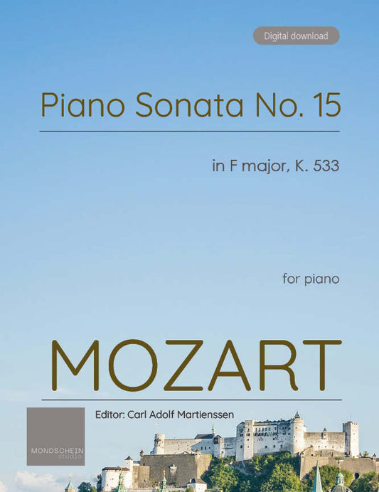 Mozart - Piano Sonata No. 15 in F major, K533 (PDF Sheet Music / Digital Download)