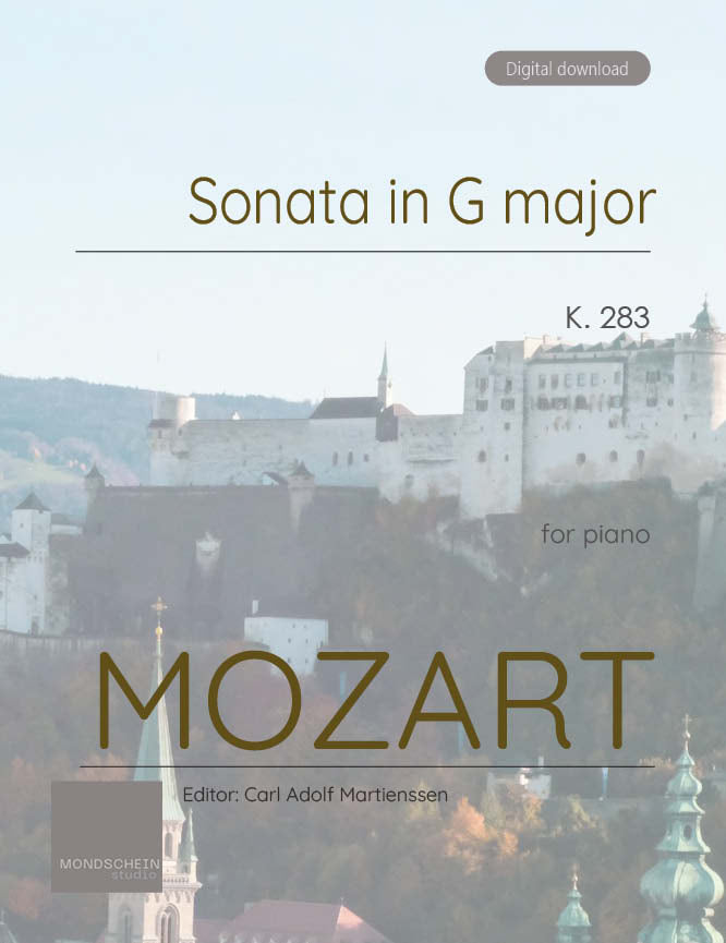 Mozart - Piano Sonata in G major, K283 (PDF Sheet Music / Digital Download)