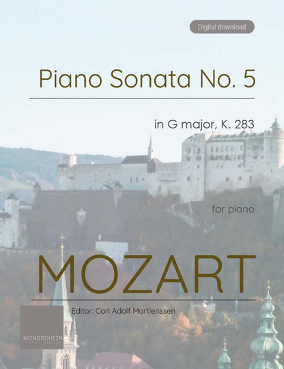 Mozart - Piano Sonata No. 5 in G major, K283 (PDF Sheet Music / Digital Download)