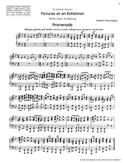 Mussorgsky - Pictures at an Exhibition (PDF Sheet Music / Digital Download)
