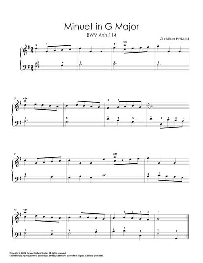 Petzold - Minuet in G major (PDF Sheet Music / Digital Download)