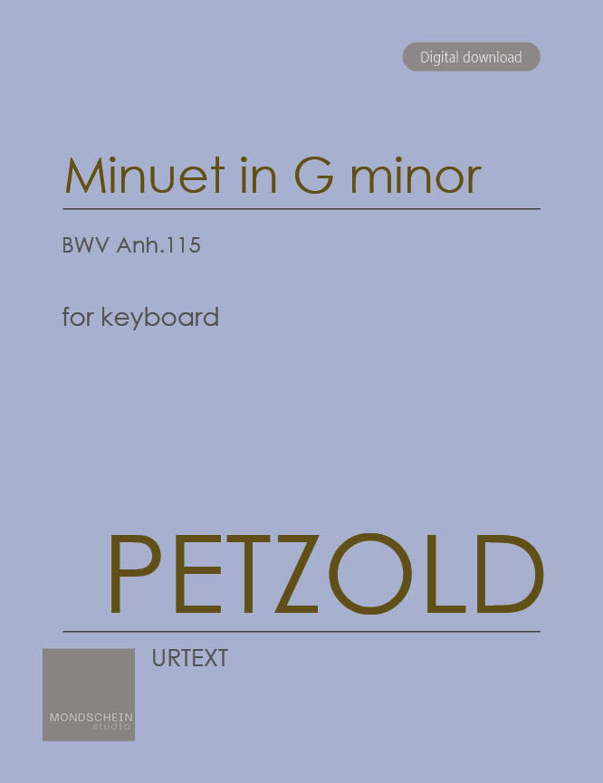 Petzold - Minuet in G minor (PDF Sheet Music / Digital Download)