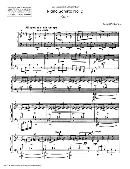 Prokofiev - Piano Sonata No. 2, Op. 14 (PDF Sheet Music / Digital Download)
