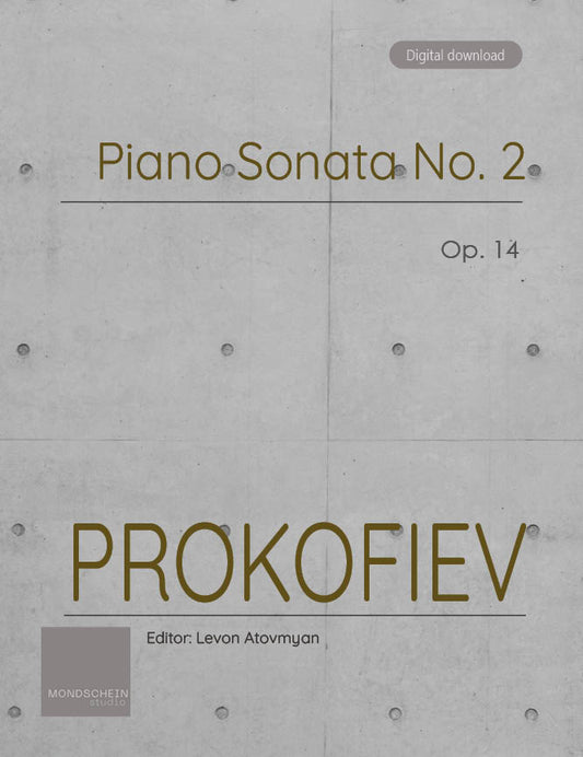 Prokofiev - Piano Sonata No. 2, Op. 14 (PDF Sheet Music / Digital Download)