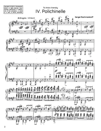 Rachmaninoff - Polichinelle, Op. 3 No. 4 (PDF Sheet Music / Digital Download)