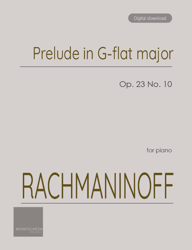 Rachmaninoff - Prelude Op. 23 No. 10 (PDF Sheet Music / Digital Download)
