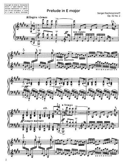 Rachmaninoff - Prelude Op. 32 No. 3 (PDF Sheet Music / Digital Download)