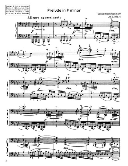 Rachmaninoff - Prelude Op. 32 No. 6 (PDF Sheet Music / Digital Download)
