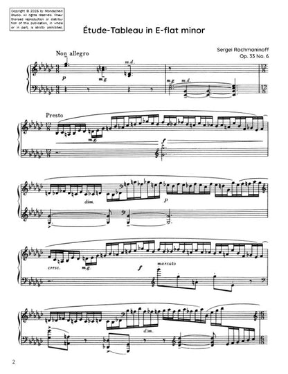 Rachmaninoff - Étude-Tableau in Eb minor, Op. 33 No. 6 (PDF Sheet Music / Digital Download)