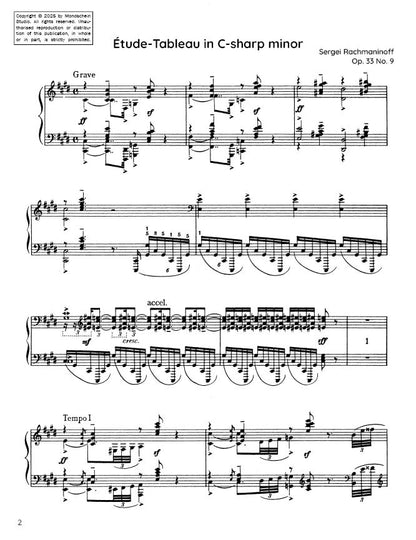Rachmaninoff - Étude-Tableau in C-sharp minor, Op. 33 No. 9 (PDF Sheet Music / Digital Download)