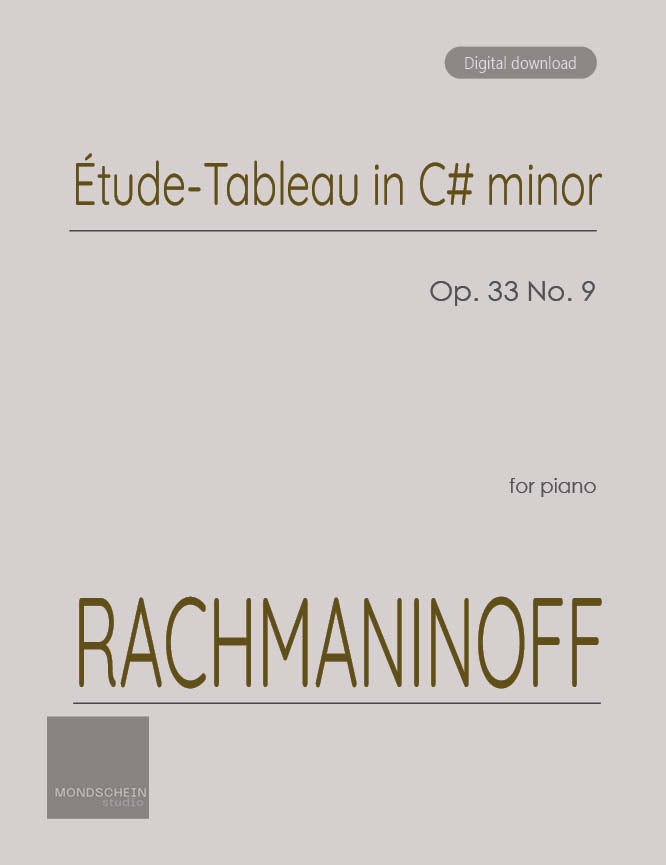 Rachmaninoff - Étude-Tableau in C-sharp minor, Op. 33 No. 9 (PDF Sheet Music / Digital Download)