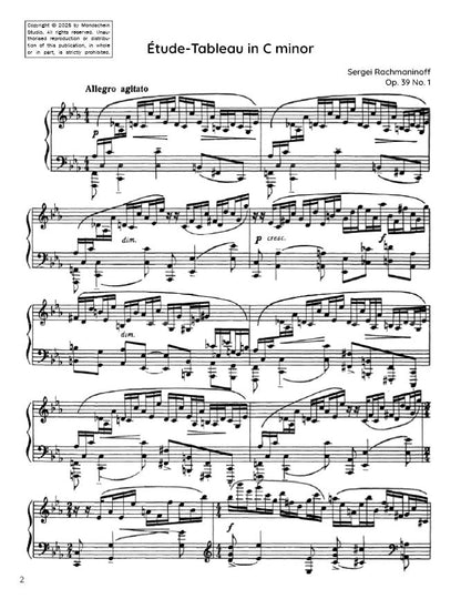 Rachmaninoff - Étude-Tableau in C minor, Op. 39 No. 1 (PDF Sheet Music / Digital Download)