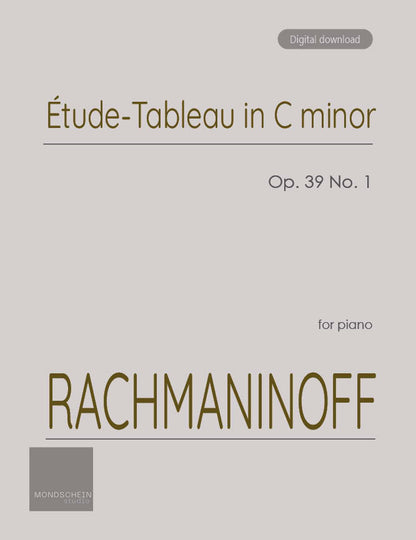 Rachmaninoff - Étude-Tableau in C minor, Op. 39 No. 1 (PDF Sheet Music / Digital Download)
