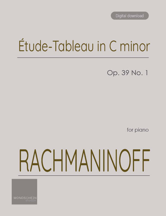 Rachmaninoff - Étude-Tableau in C minor, Op. 39 No. 1 (PDF Sheet Music / Digital Download)
