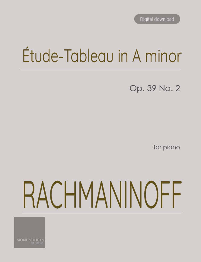 Rachmaninoff - Étude-Tableau in A minor, Op. 39 No. 2 (PDF Sheet Music / Digital Download)