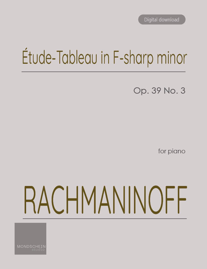 Rachmaninoff - Étude-Tableau in F-sharp minor, Op. 39 No. 3 (PDF Sheet Music / Digital Download)