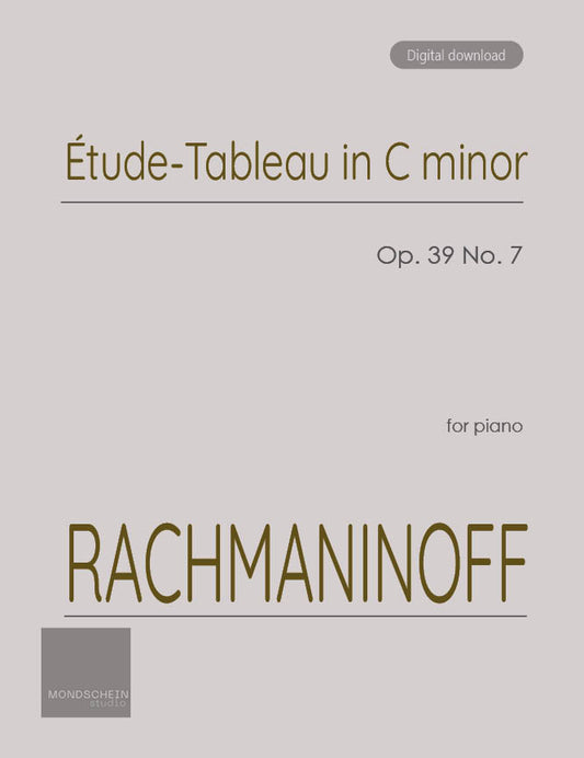 Rachmaninoff - Étude-Tableau in C minor, Op. 39 No. 7 (PDF Sheet Music / Digital Download)