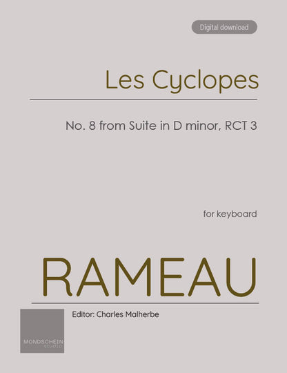 Rameau - Les Cyclopes from Suite in D minor, RCT 3 (PDF Sheet Music / Digital Download)