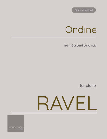 Ravel - Ondine from Gaspard de la nuit (PDF Sheet Music / Digital Download)