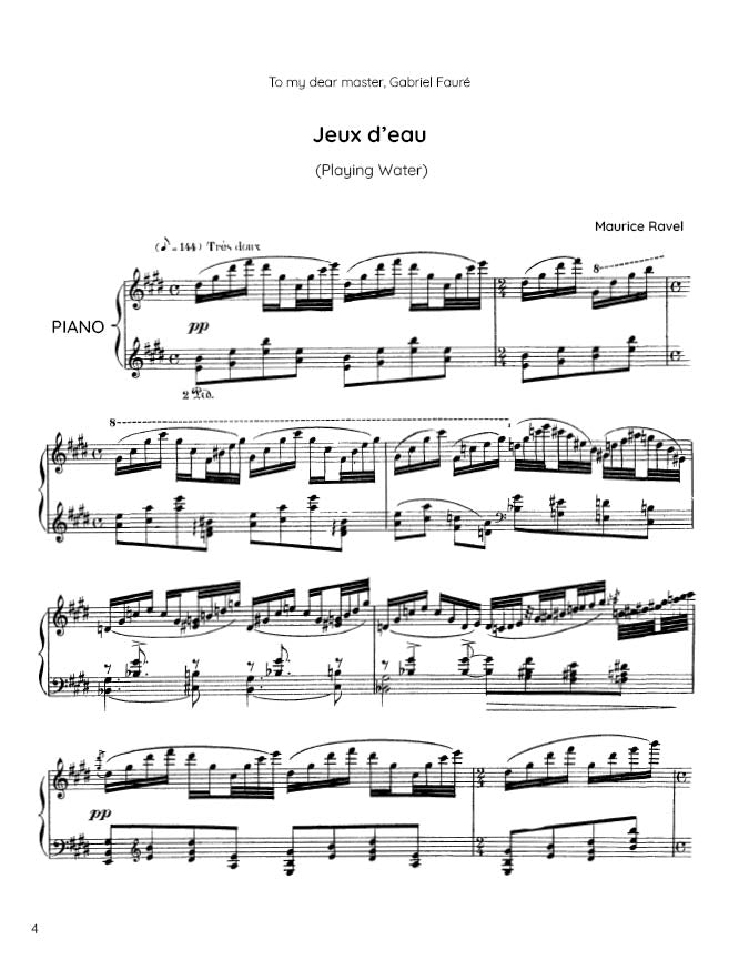 Ravel - Jeux d'eau (PDF Sheet Music / Digital Download)