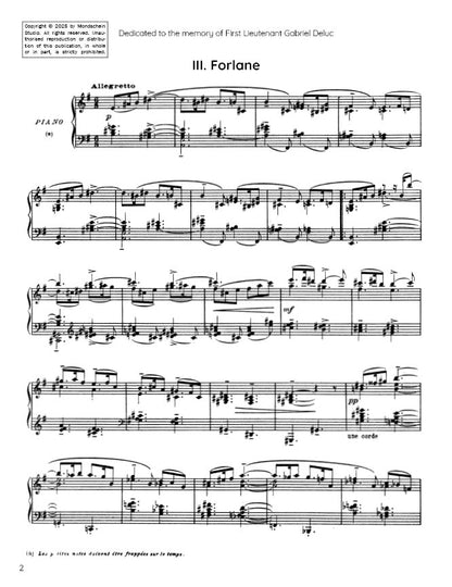 Ravel - Forlane from Le Tombeau de Couperin (PDF Sheet Music / Digital Download)