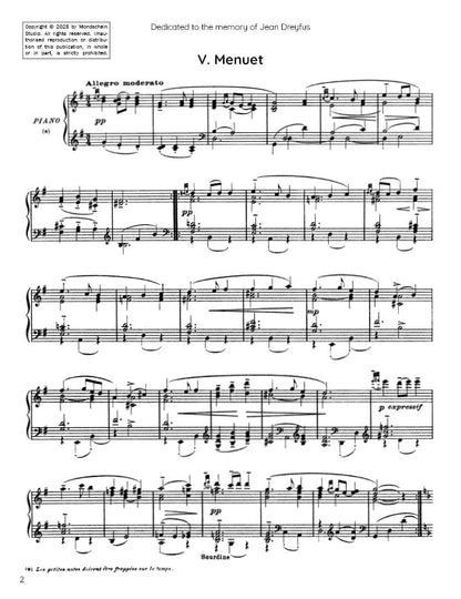 Ravel - Menuet from Le Tombeau de Couperin (PDF Sheet Music / Digital Download)