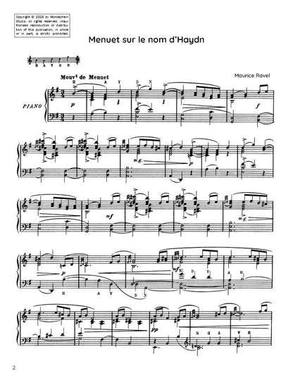 Ravel - Menuet sur le nom d’Haydn (PDF Sheet Music / Digital Download)