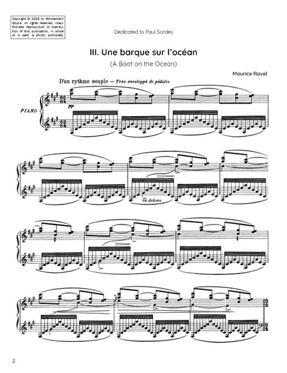 Ravel - Une barque sur l’océan, No. 3 from Miroirs (PDF Sheet Music / Digital Download)