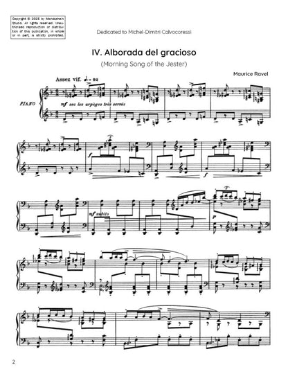 Ravel - Alborada del gracioso, No. 4 from Miroirs (PDF Sheet Music / Digital Download)