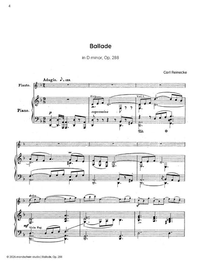 Reinecke - Ballade, Op. 288 (PDF Sheet Music / Digital Download)
