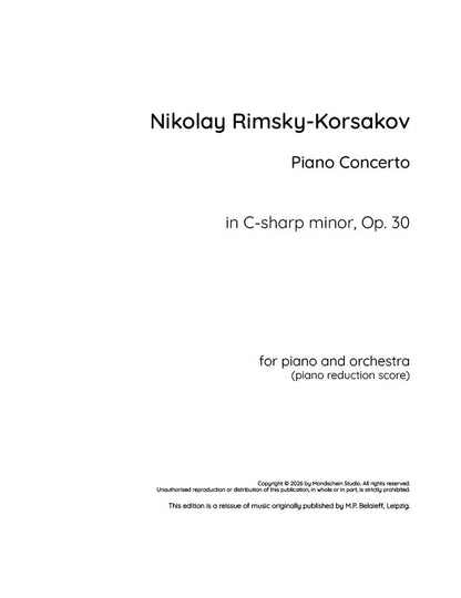 Rimsky-Korsakov - Piano Concerto, Op. 30 (PDF Sheet Music / Digital Download)