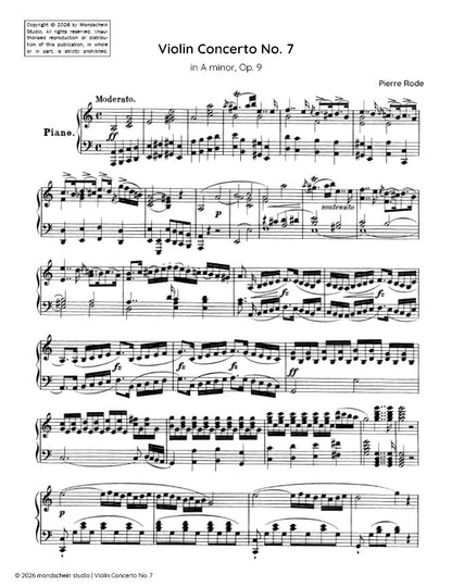 Rode - Violin Concerto No. 7 in A minor, Op. 9 (PDF Sheet Music / Digital Download)