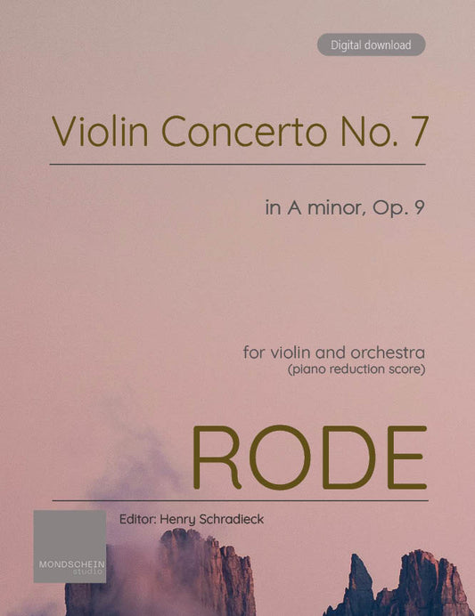 Rode - Violin Concerto No. 7 in A minor, Op. 9 (PDF Sheet Music / Digital Download)