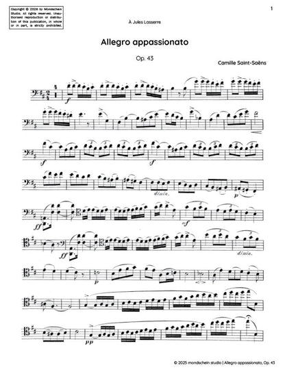 Saint-Saëns - Allegro appassionato, Op. 43 (PDF Sheet Music / Digital Download)