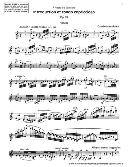Saint-Saëns - Introduction et rondo capriccioso, Op. 28 (PDF Sheet Music / Digital Download)
