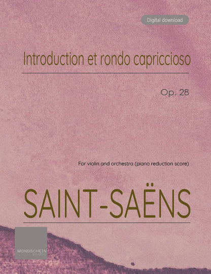 Saint-Saëns - Introduction et rondo capriccioso, Op. 28 (PDF Sheet Music / Digital Download)