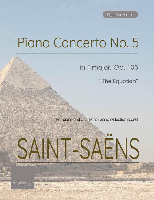 Saint-Saëns - Piano Concerto No. 5 in F major, Op. 103 (PDF Sheet Music / Digital Download)